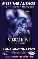 Meet the Author event for VIBRATIONS - A Psychic Journey by Tammie Whalen Buckler